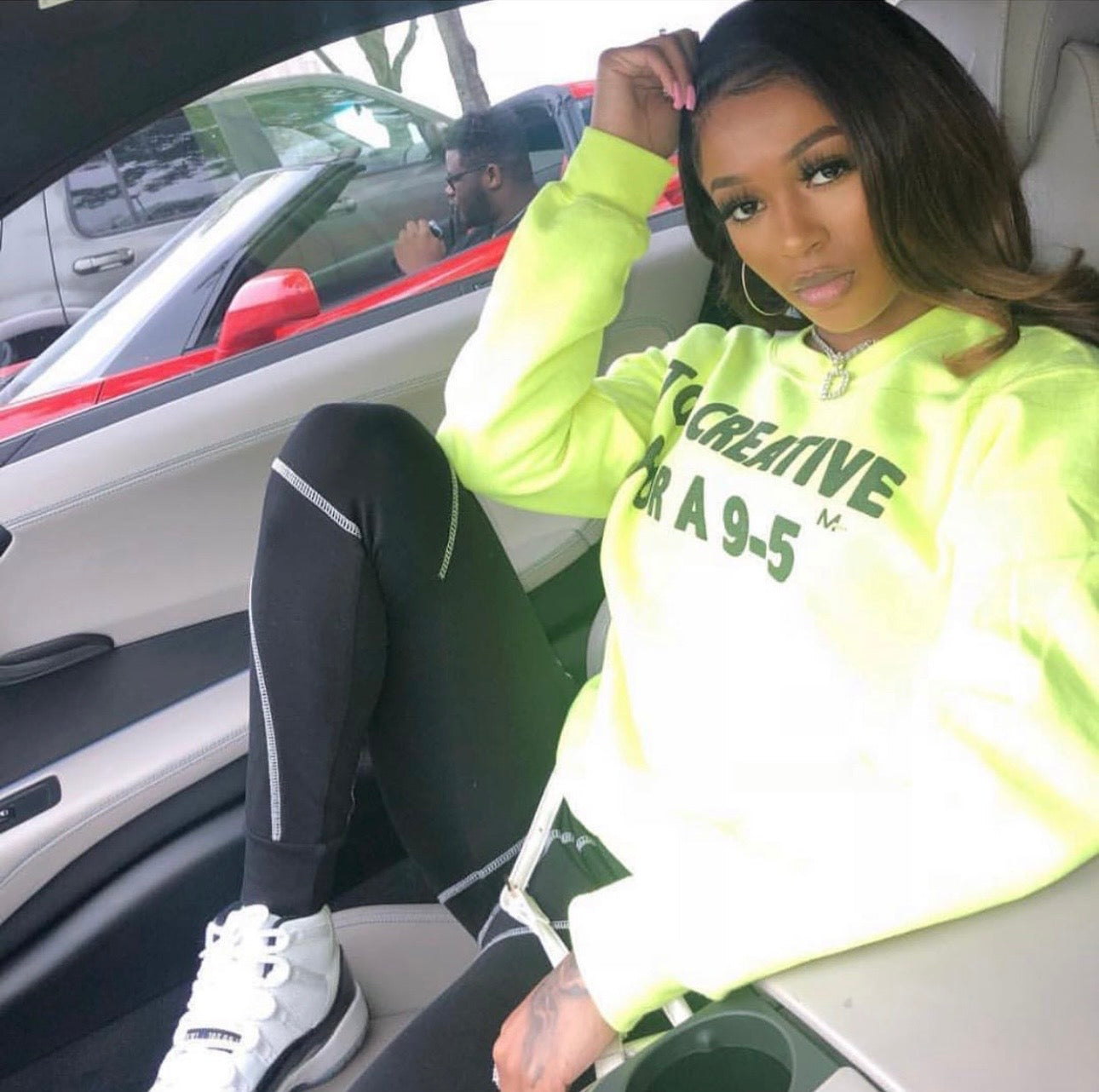 Too Creative Pullover - Neon Green